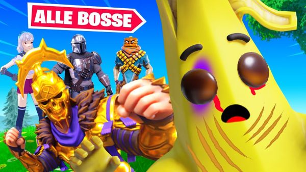 Ich tue so als wäre ich ALLE MYTHISCHEN BOSSE für 24 STUNDEN... in Fortnite Deutsch