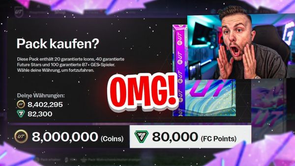 Ich ziehe PACKS für 8.000.000 COINS & bekomme ___ 😱😍