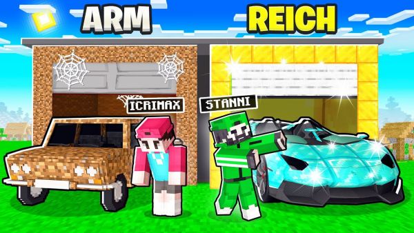 ARME vs REICHE Garagen in Minecraft!