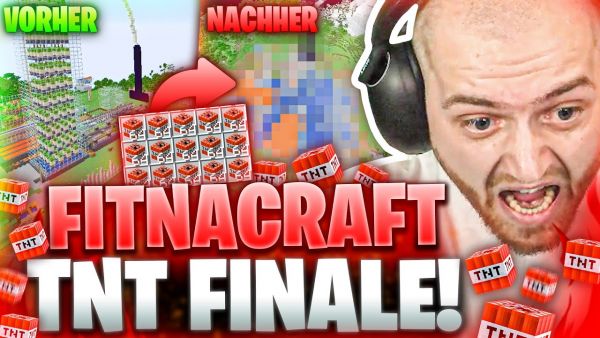 🤯💥1000 TNT lässt SERVER ABSTÜRZEN?! - GANZE BASE ZERSTÖREN in Fitnacraft