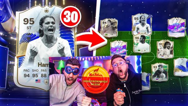OMG!! 30 ICON PACKS entscheiden unser WL Challenge TEAM um SURSTRÖMMING FISCH 🤢😱