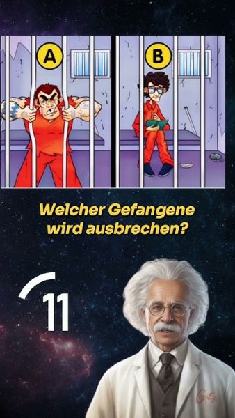Welcher Gefangene wird ausbrechen? #quiz #fragen #lustigefragen #deduktiv #lntelligent