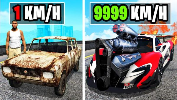 GTA 5 aber 1 CRASH = 10 KM/H SCHNELLERES AUTO!🚗🚀