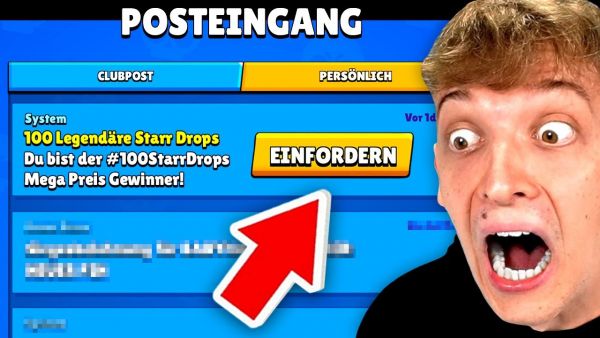 GEWINNER der 100 LEGENDÄREN STARR DROPS kriegt POSTEINGANG NACHRICHT!