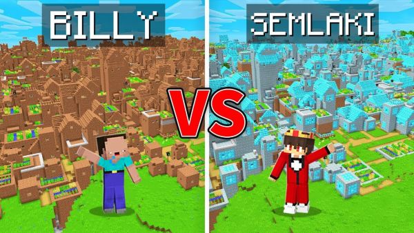 Billy Arm vs Semlaki Reich VILLAGER DORF Bau Challenge in Minecraft