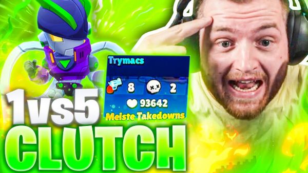 🤩🤯MEIN krassester CLUTCH! 1vs5?! - KOMPLETT RASUR in BRAWL STARS Knockout