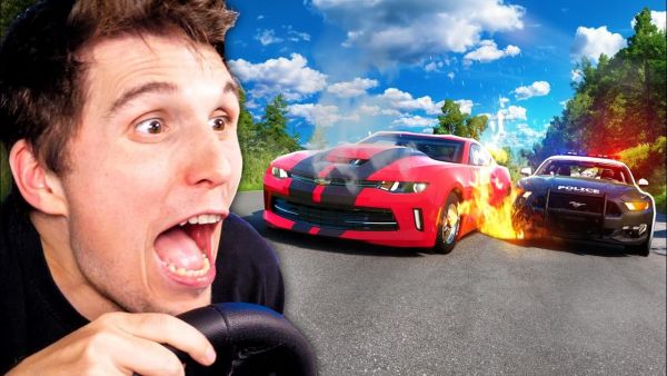 VERBRECHER wird mit 130 km/h in die Leitplanke gecrasht! | BeamNG