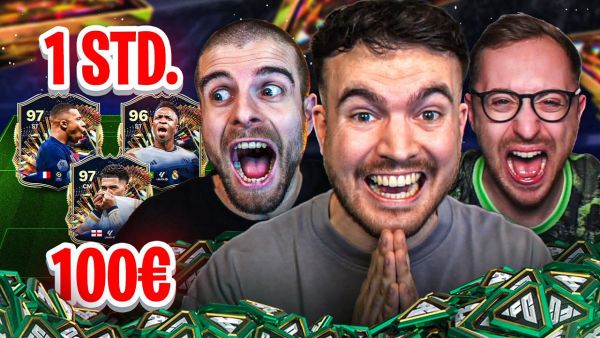 WELTREKORD im 3er BATTLE! NEUER ACCOUNT! WER erreicht MEHR in 1 STUNDE mit 100€ in EA FC 24 🔥🤯