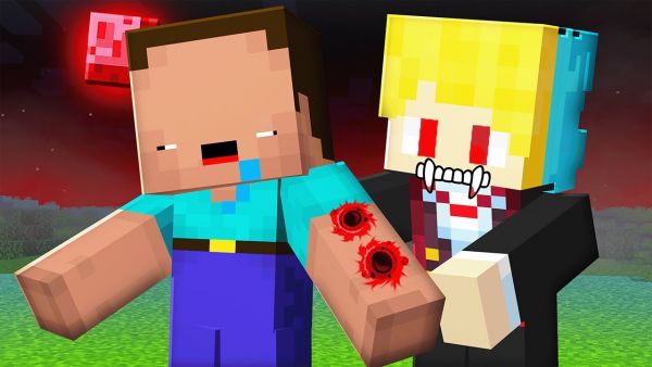 Warum UKRI ein VAMPIR wurde und BILLY gebissen hat in Minecraft?!
