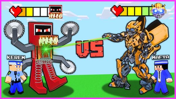 CANAVAR KAMYON VS KÖTÜ MAFYA ROBOT! 😱 - Minecraft