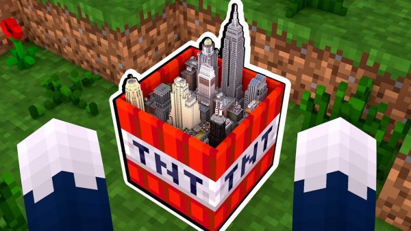 Ich BAUE mein 1 BLOCK TNT HAUS! in Minecraft