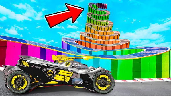 BATMAN AUTO schafft die KURVEN RAMPE in GTA 5!