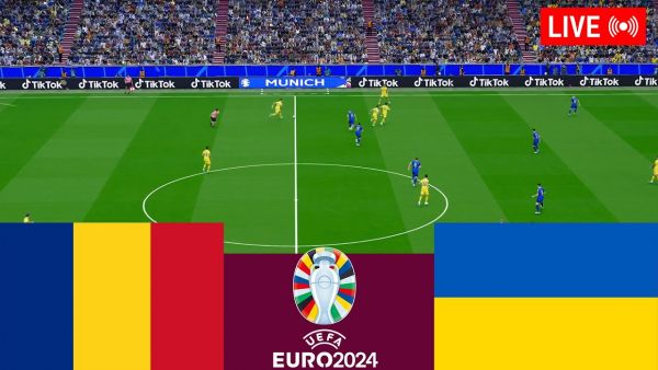 Romania vs Ukraine LIVE.  2024 UEFA Euro Cup Full Match - Video game simulation