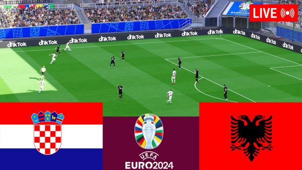 Croatia vs Albania LIVE.  2024 UEFA Euro Cup Full Match - Video game simulation