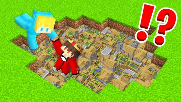 Semlaki und Ukri finden ein ENDLOSES UNTERIRDISCHES DORF in Minecraft!