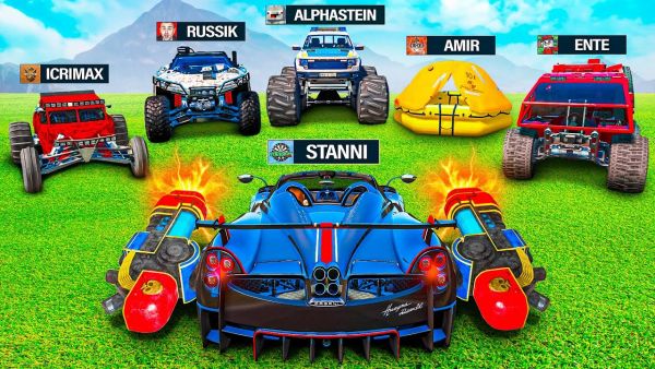 ich JAGE 4 KRIMINELLE YOUTUBER mit ██████ AUTO in GTA 5!