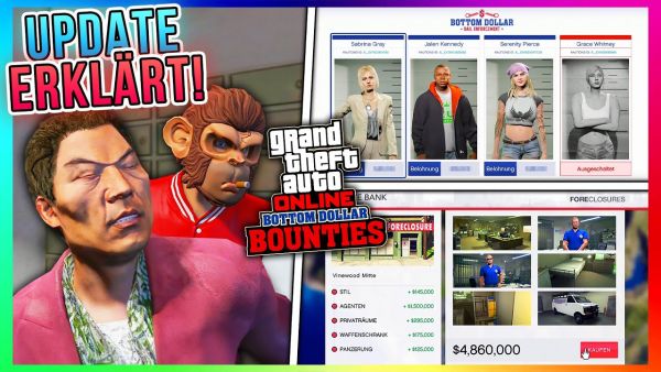 Neues Bottom Dollar Bounites DLC in GTA Online erklärt! Polizei Missionen + Kopfgeldjagd! GTA 5 News
