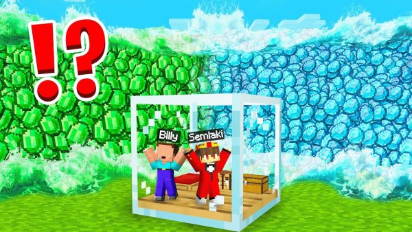 SMARAGD & DIAMANT TSUNAMI vs Semlaki & Billy Weltuntergangs GLAS Bunker in Minecraft