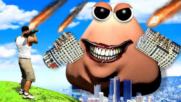 GTA 5 - POU zerstört LOS SANTOS!!