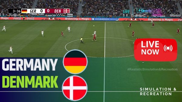 🔴 Deutschland gegen Dänemark LIVE 🏆 | ⚽ Spiel LIVE heute, Videospielsimulation und Erholung