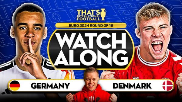 GERMANY vs DENMARK! LIVE EURO 2024 with Mark GOLDBRIDGE LIVE