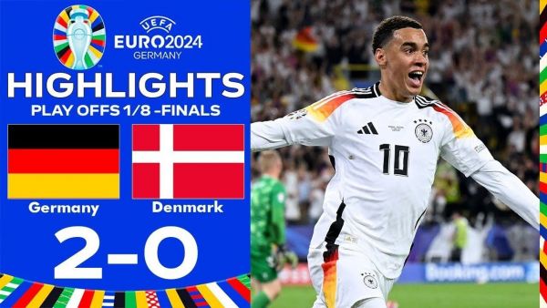 Deutschland gegen Dänemark (2-0) | PLAY-OFFS | UEFA Euro 2024 | Vollständiges Spiel-Streaming