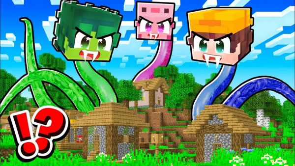 Warum Wir als SCHLANGEN das VILLAGER DORF Angreifen in Minecraft?!