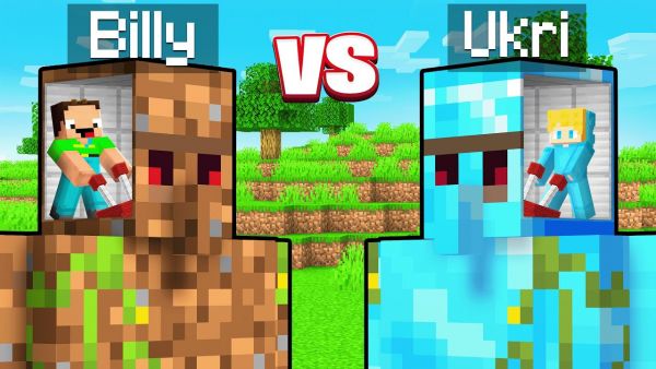 Ukris REICHER Golem vs Billys ARMEN Golem in Minecraft!