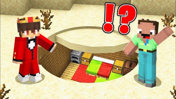 Semlaki and Billy Finden GEHEIME RUNDE SAND BASIS in Minecraft!
