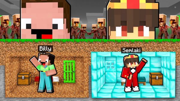 Billy und Semlaki BUNKER vs Gruselige Villager Apocalypse in Minecraft!