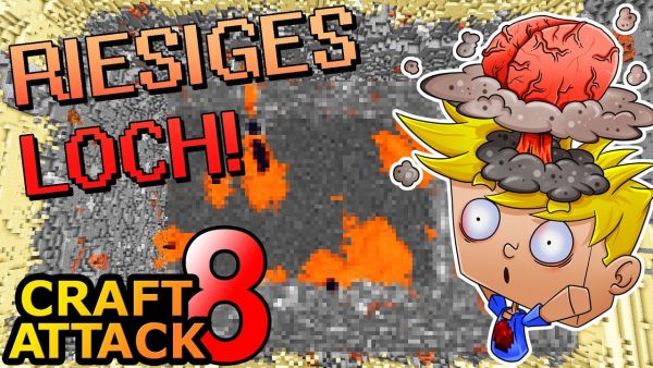 Ein RIESIGER KRATER gesprengt! + Timelapse! - Minecraft Craft Attack 8 #133