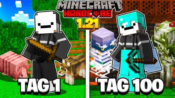 Ich Überlebe 100 Tage in Minecraft Hardcore 1.21