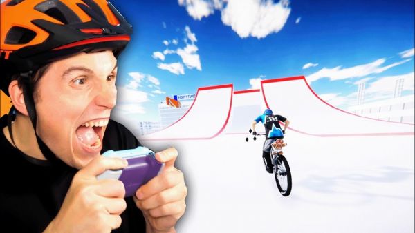 Ich teste die geheime MEGA RAMPE im Fahrrad Simulator