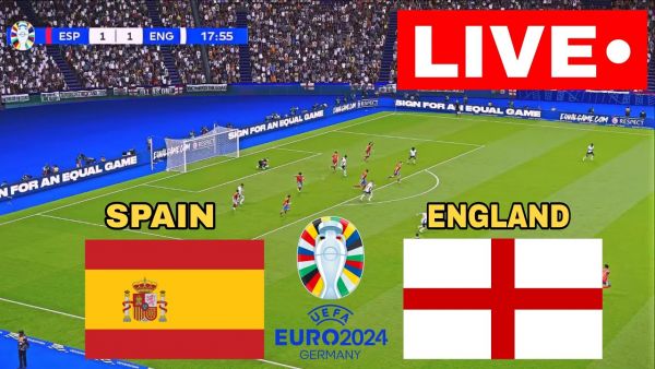 🔴LIVE : SPAIN vs ENGLAND FINAL I UEFA EURO 2024  I LIVE FOOTBALL MATCH| eFootball Pes21 Gameplay