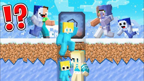 Wie Ukri und Semlaki einen Bunker gegen EIS YETI Apokalypse bauen in Minecraft!