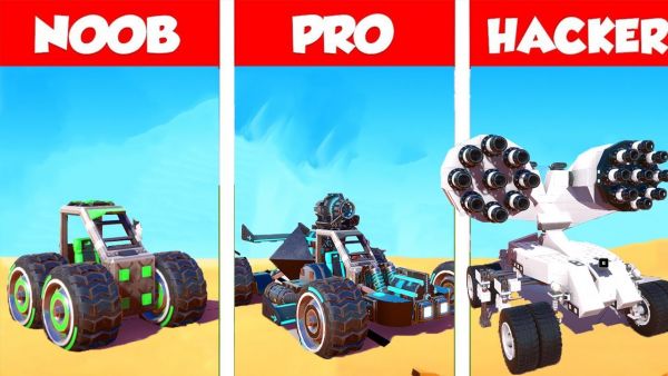 NOOB VS PRO VS HACKER AUTO in Trailmakers bauen!