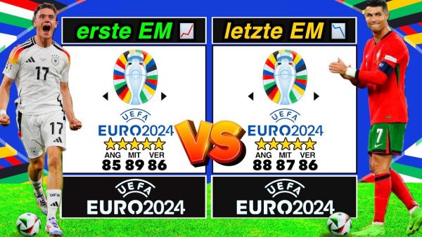 Spieler die ihre ERSTE EM vs ihre LETZTE EM gespielt haben in FC 24! 👀🏆 | Experiment