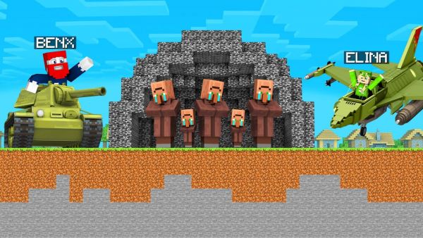 WIR RETTEN DORFBEWOHNER aus der BEDROCK FALLE in Minecraft!