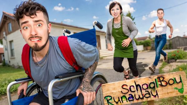 СБЕЖАЛ НА КОЛЯСКЕ ОТ ЗЛЫХ РОДИТЕЛЕЙ В SCHOOLBOY RUNAWAY В i