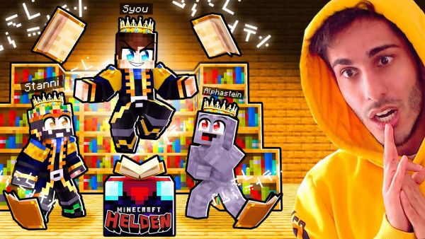 ich BAUE 6x SPAWNER ADMIN OP FARM mit 18 BÜCHEREGALEN in Minecraft Helden (FOLGE 4)