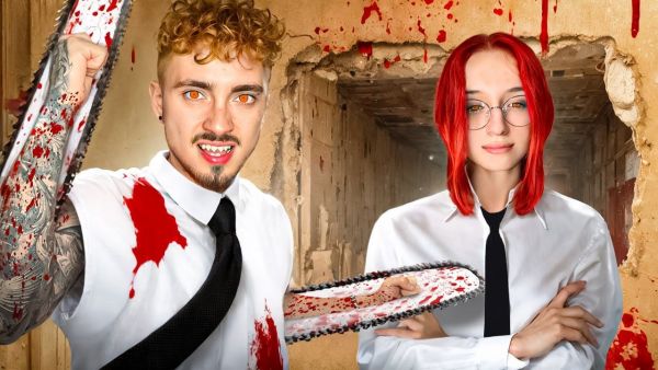 ЭДИСОН И НАТАХА В ЧЕЛОВЕК БЕНЗОПИЛА В МАЙН