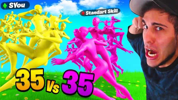 35x PINKE Skins GEGEN 35x GELBE Skins in Fortnite! SYou VS. Standart Skill