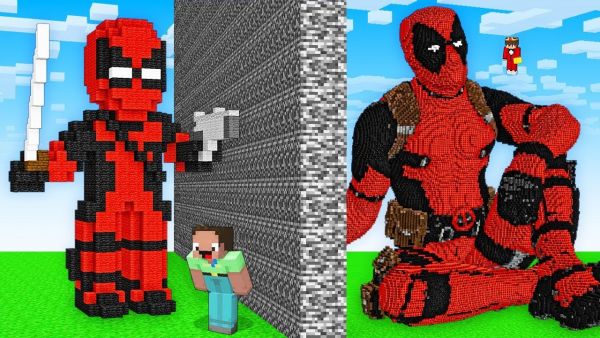 Ich Cheate Mit DEADPOOL in Minecraft Bau Challenge!