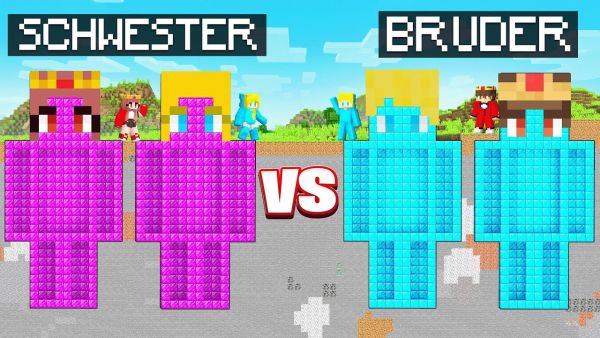 Schwester vs Bruder Unterirdische Statuen Basis in Minecraft!
