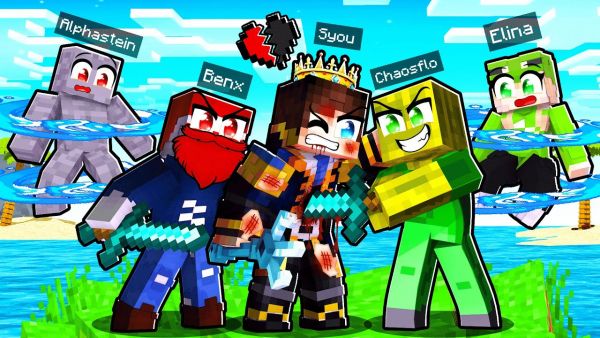 SYou VERLIERT ein HERZ wegen 1 VS. 4 gegen BENX, ChaosFlo, Alphastein und Elina? (Minecraft HELDEN)