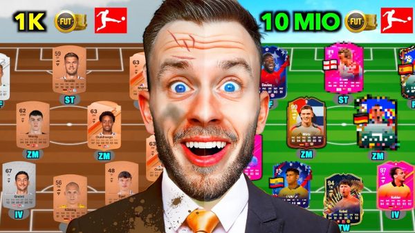 1.000 vs 10.000.000 Münzen Bundesliga Team in FC 24! 👀🤑 (*sehr wild*)