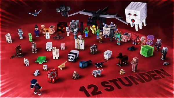 ALLE MINECRAFT MONSTER IN 12 STUNDEN TÖTEN
