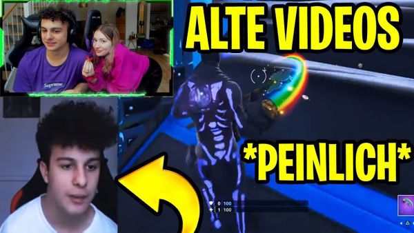 FREUNDIN reagiert auf MEINE ERSTEN Fortnite Videos! *ZU PEINLICH*