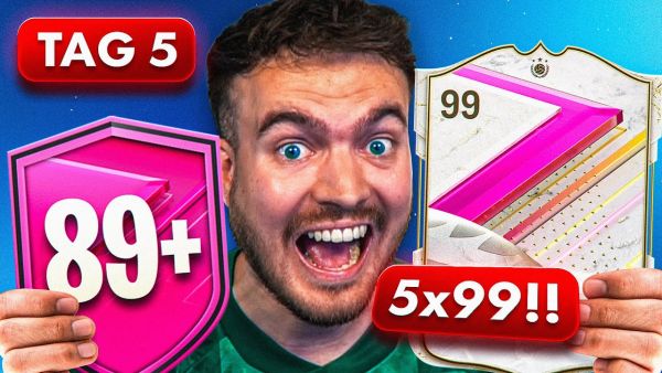 3x NEUE 99 ICON! WIE SCHNELL ZIEHE ich das BESTE TEAM in FC 24? TAG 5 🔥🤯 🧪 (Experiment)