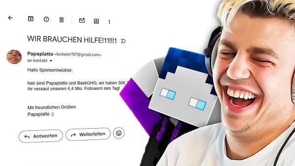 BASTI & ICH mussten nachts eine WITZIGE NOTFALL NACHRICHT an einen SPIELEENTWICKLER schreiben